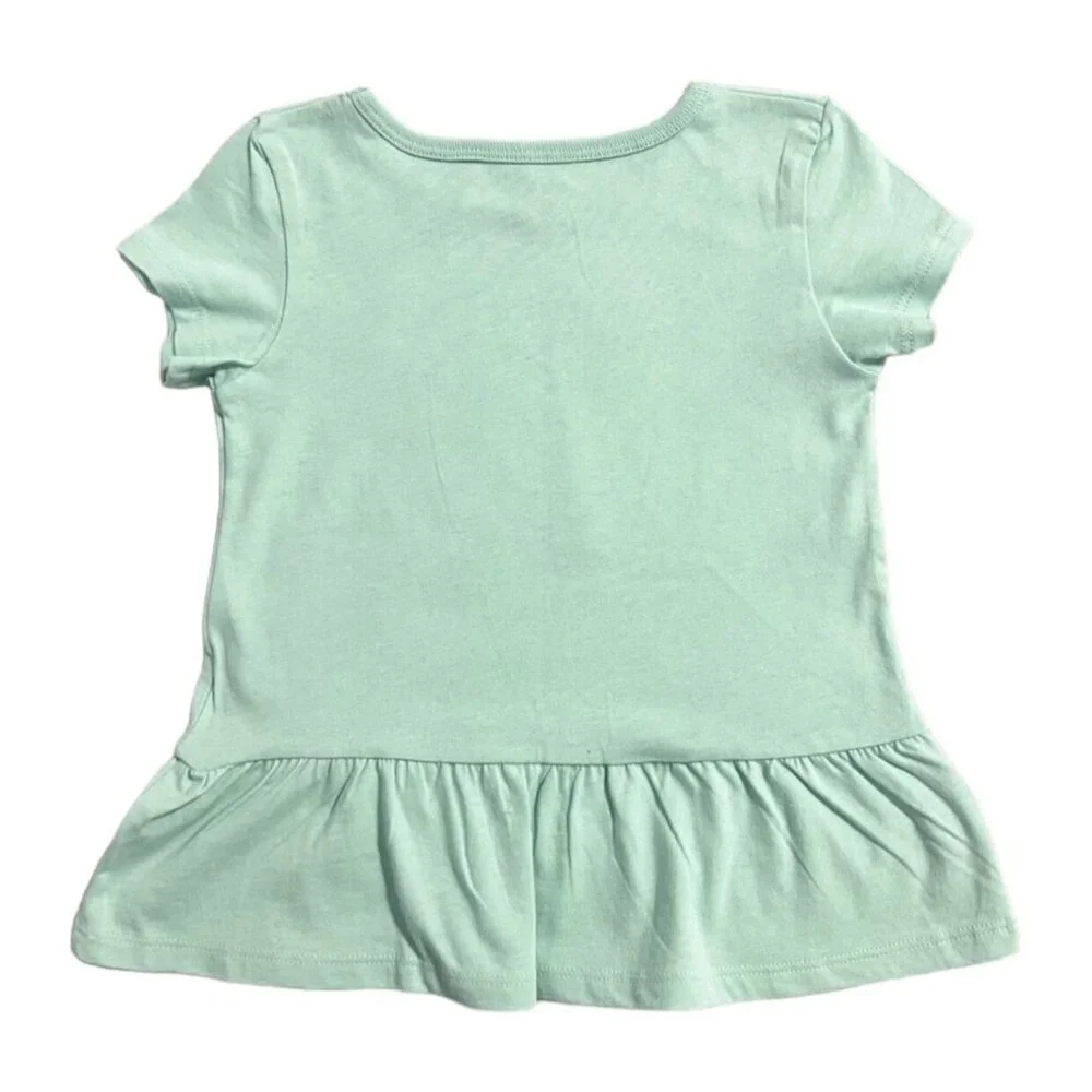 Carter's 3T Sparkly Unicorn Heart Peplum Shirt